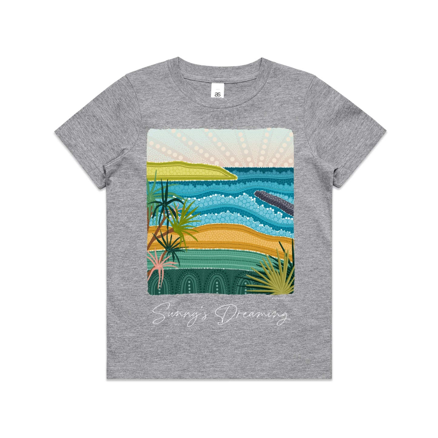 Sunny's Dreaming | Kid's t-shirt with white text
