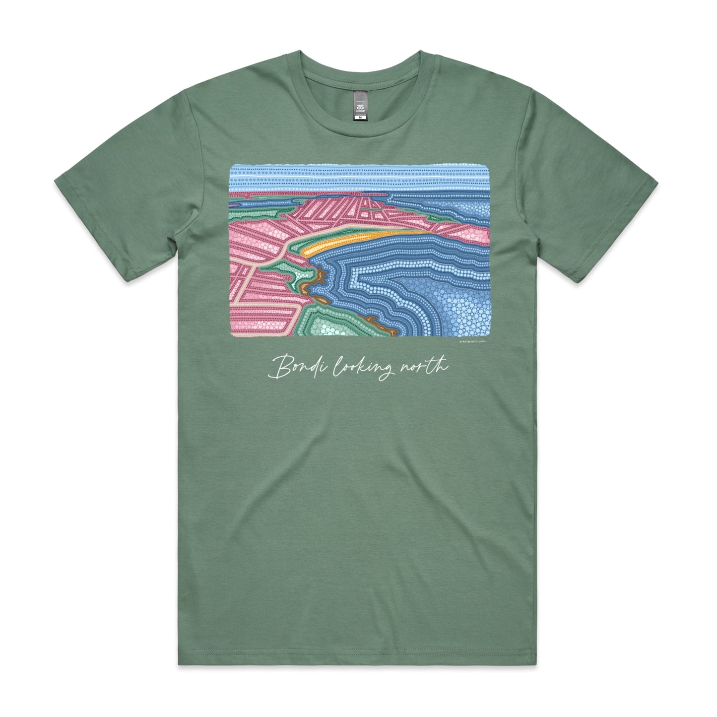 Bondi looking north | Men's t-shirt with white text