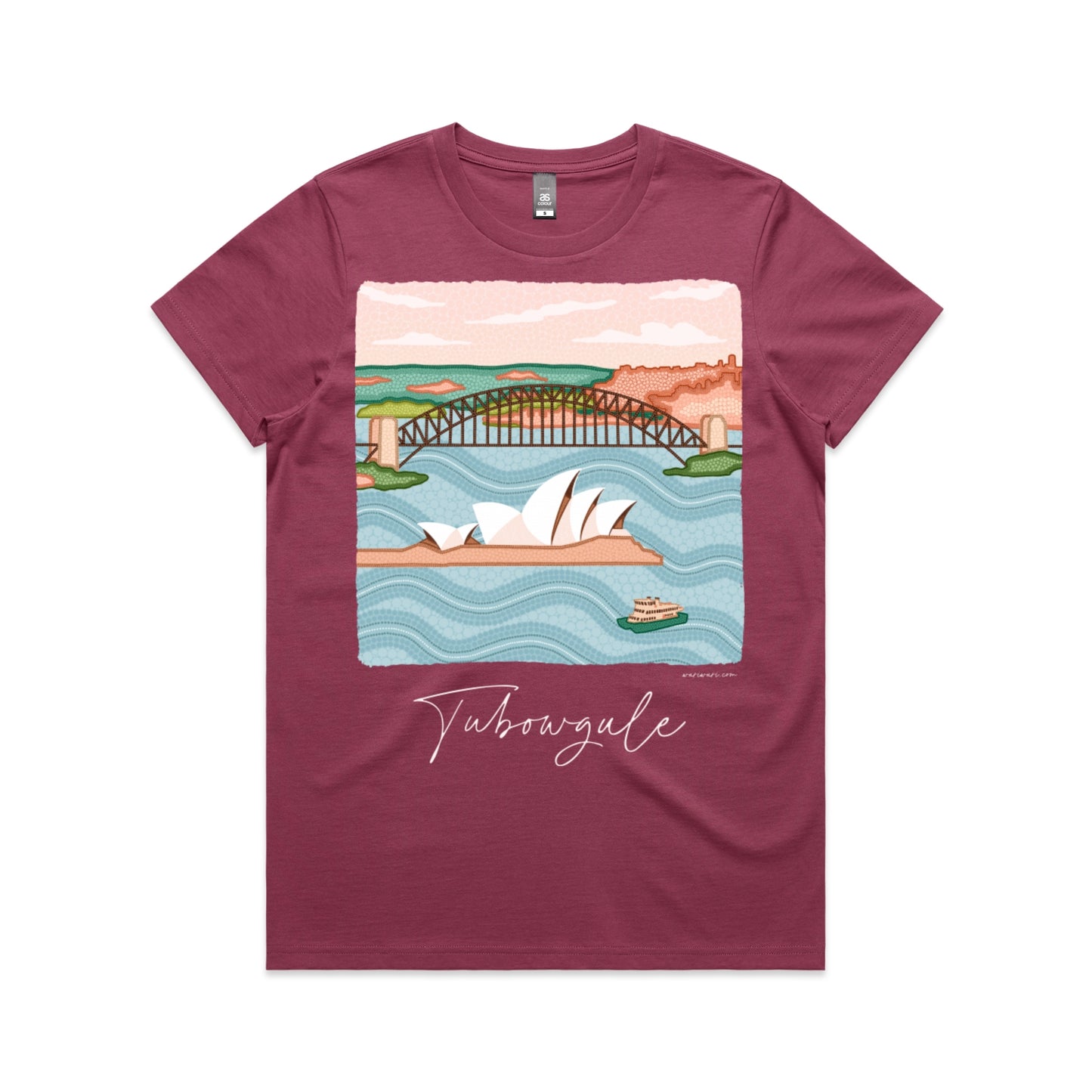 Tubowgule | Women's t-shirt with white text
