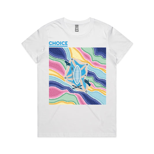 CHOICE RAP | Women's t-shirt with blue logo