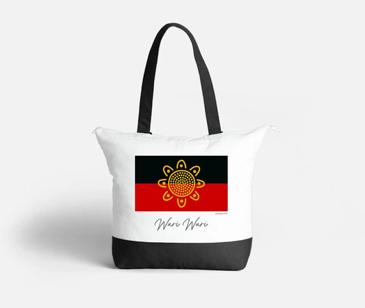 Sun Aboriginal flag tote bag