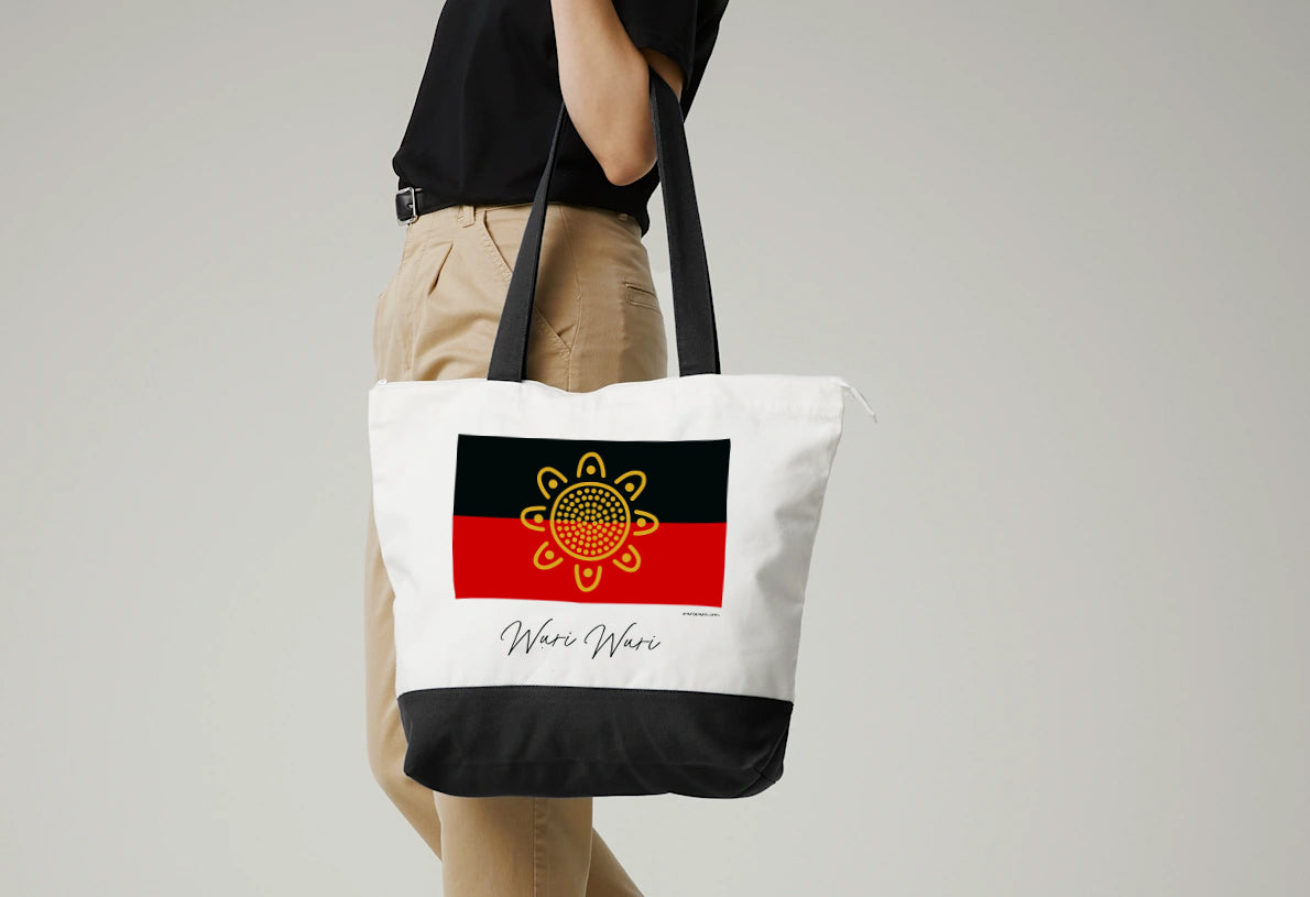 Sun Aboriginal flag tote bag