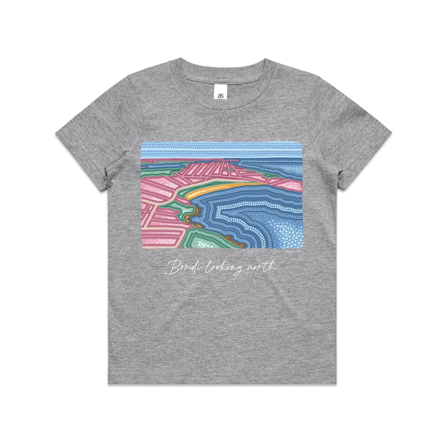 Bondi looking north | Kid's t-shirt with white text