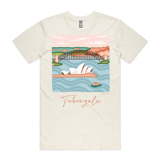 Tubowgule | Men's t-shirt with terracotta text