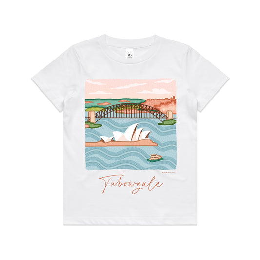 Tubowgule | Kid's t-shirt with terracotta text