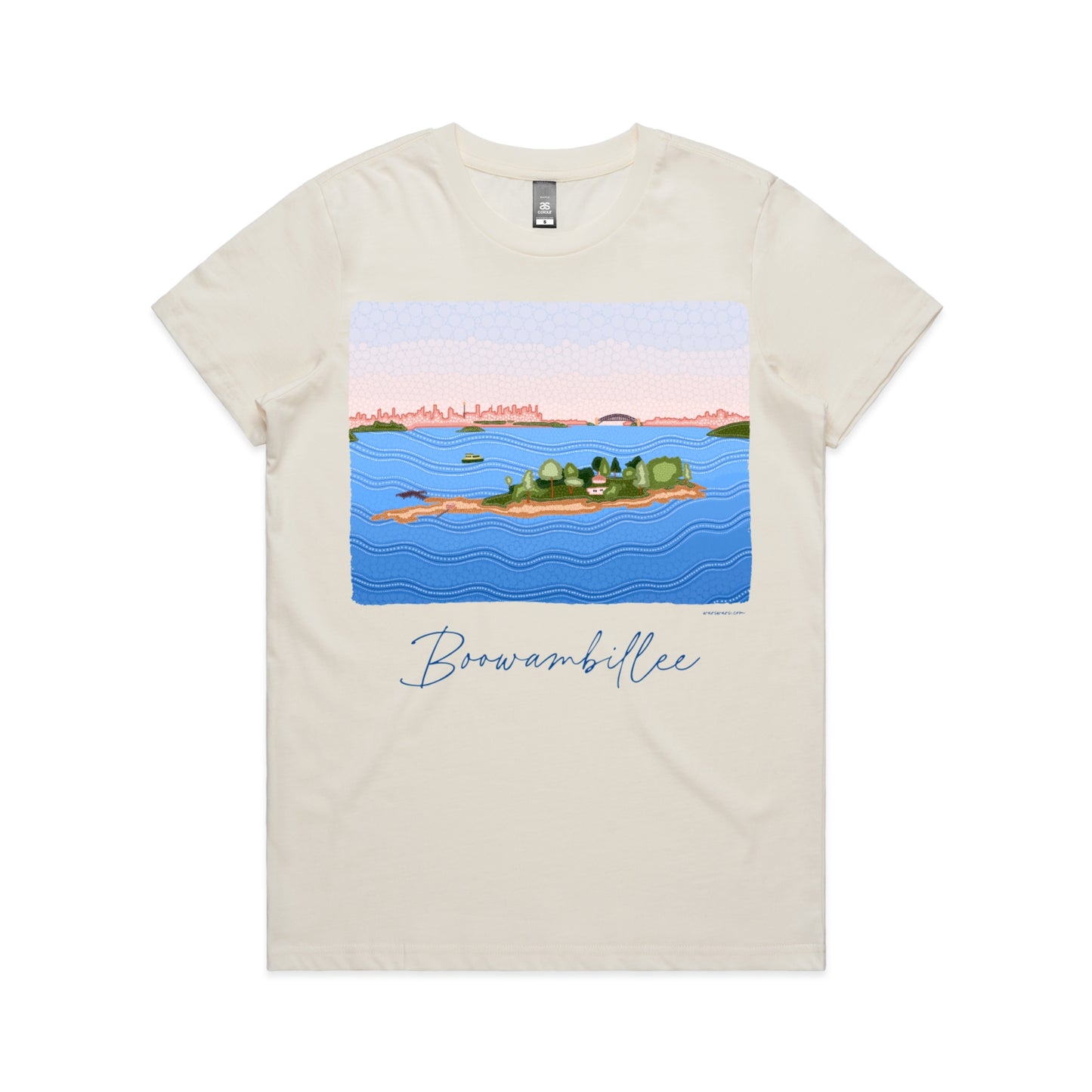 Boowambillee | Women's t-shirt with blue text