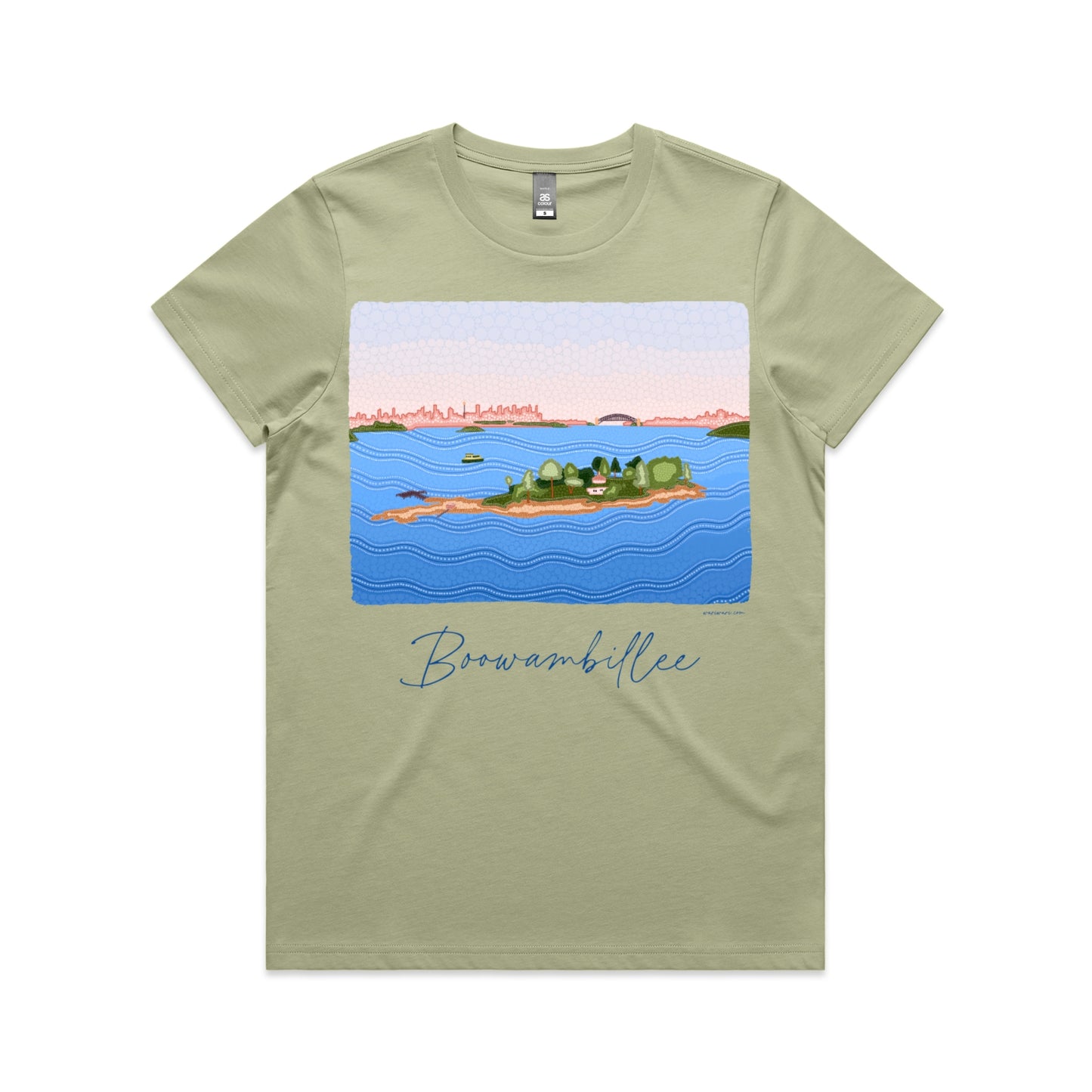 Boowambillee | Women's t-shirt with blue text