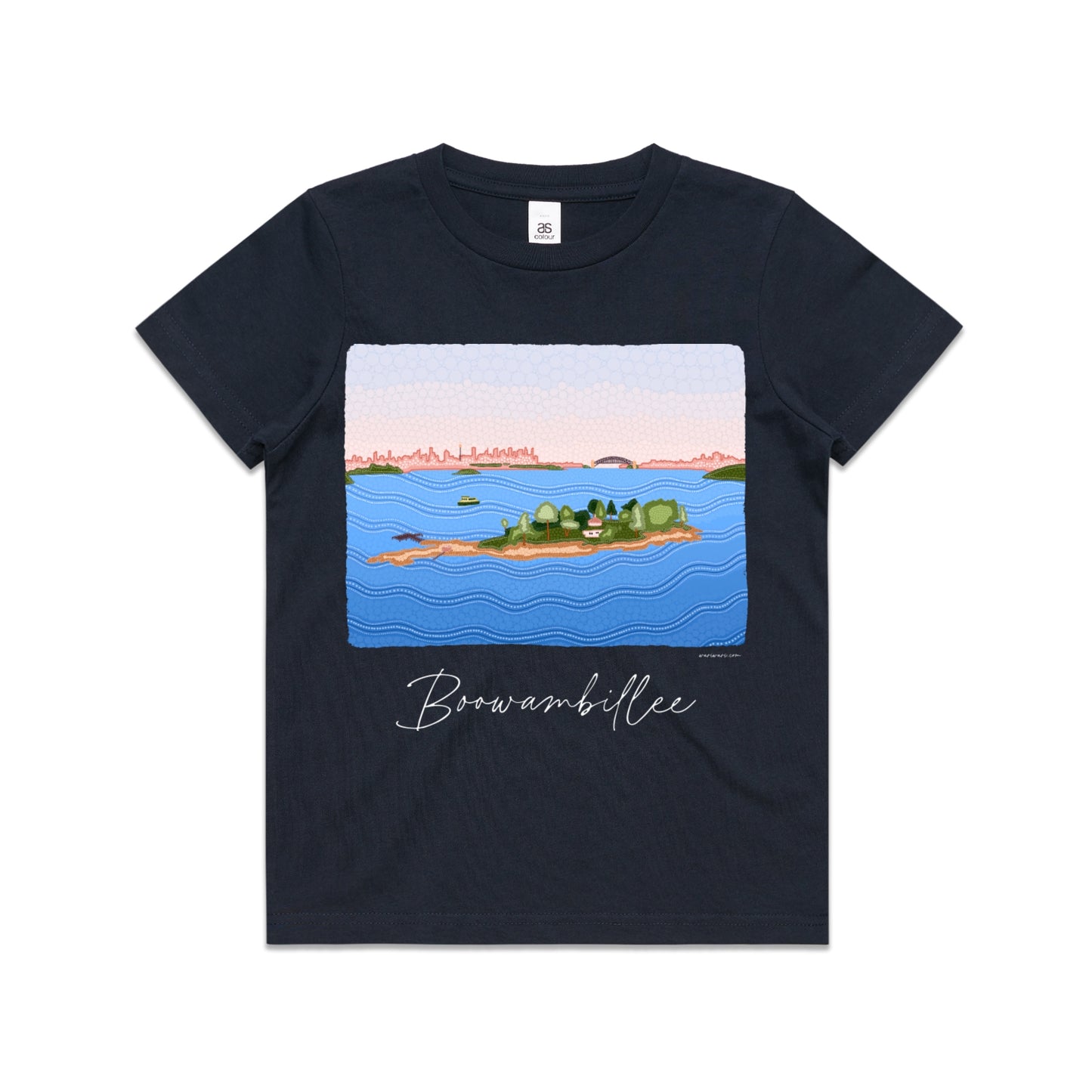 Boowambillee | Kid's t-shirt with white text