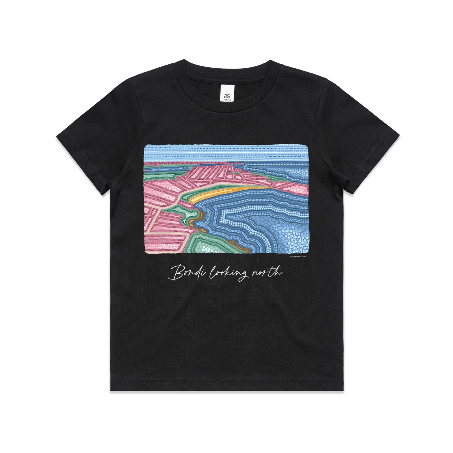 Bondi looking north | Kid's t-shirt with white text