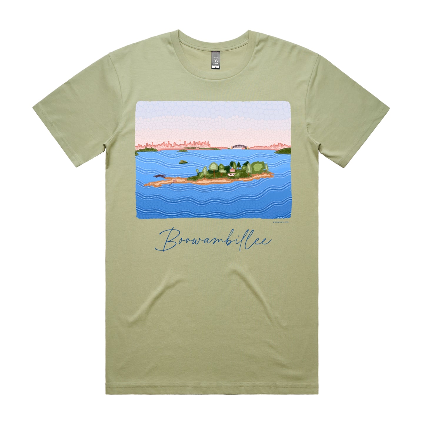 Boowambillee | Men's t-shirt with blue text