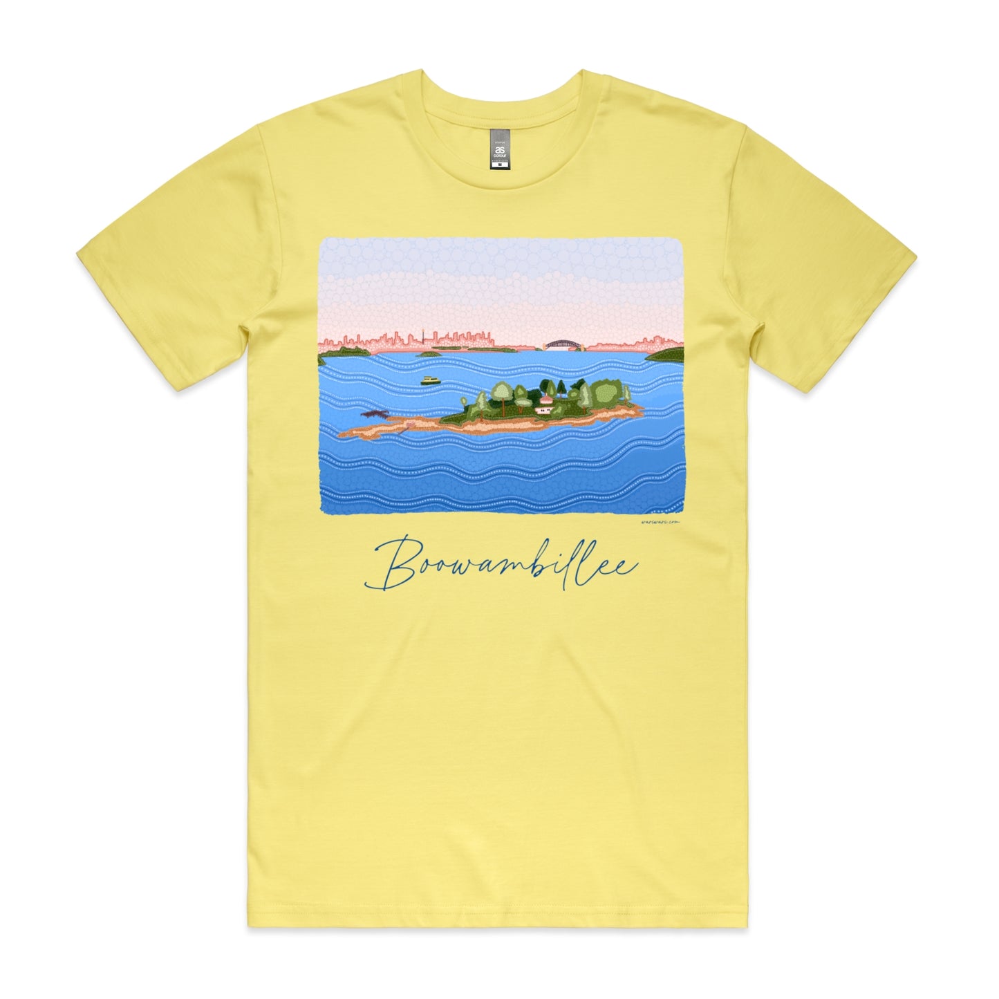 Boowambillee | Men's t-shirt with blue text