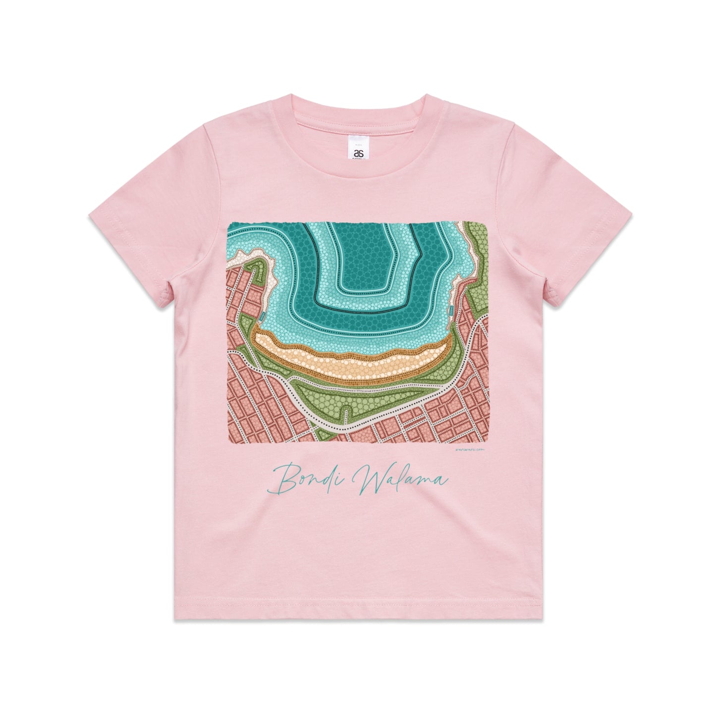 Bondi Walama | Kid's t-shirt with teal text