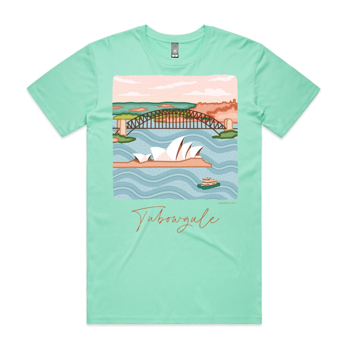 Tubowgule | Men's t-shirt with terracotta text