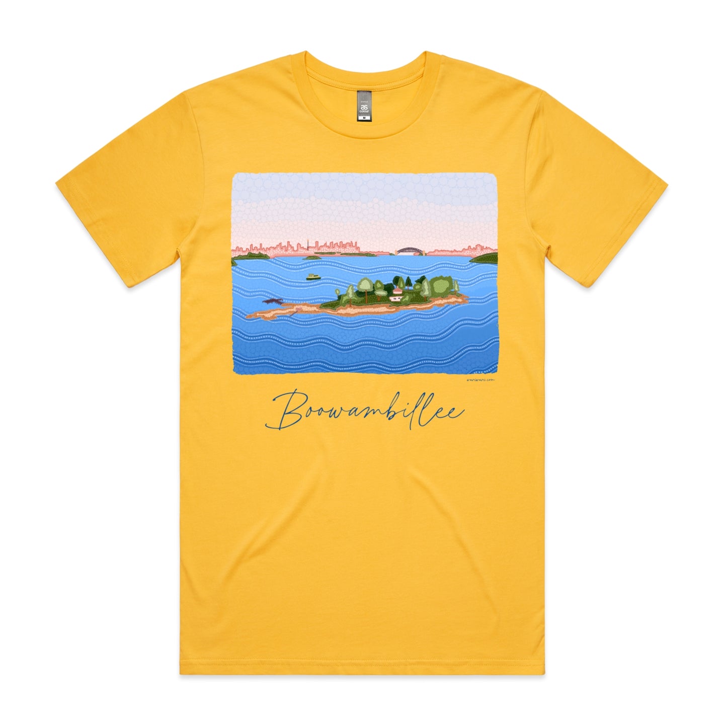 Boowambillee | Men's t-shirt with blue text