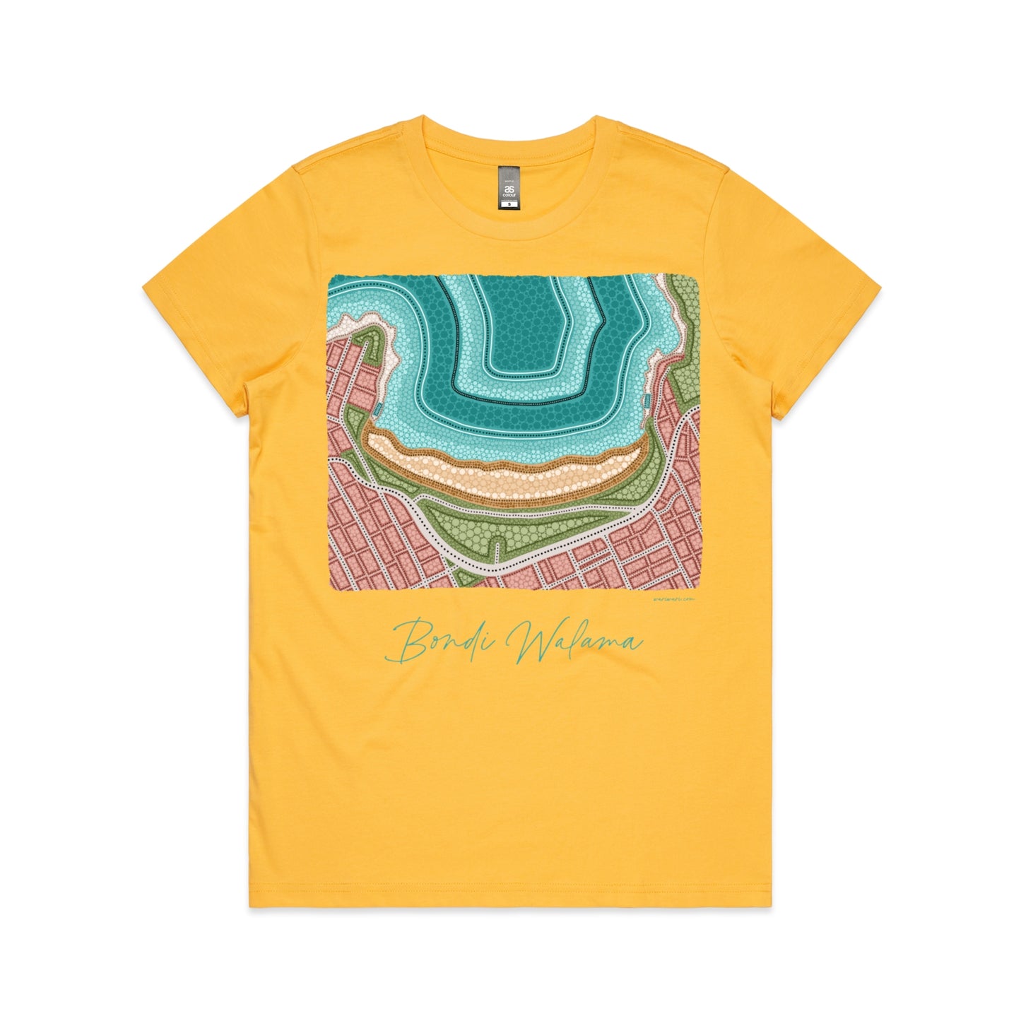 Bondi Walama | Women's t-shirt with teal text