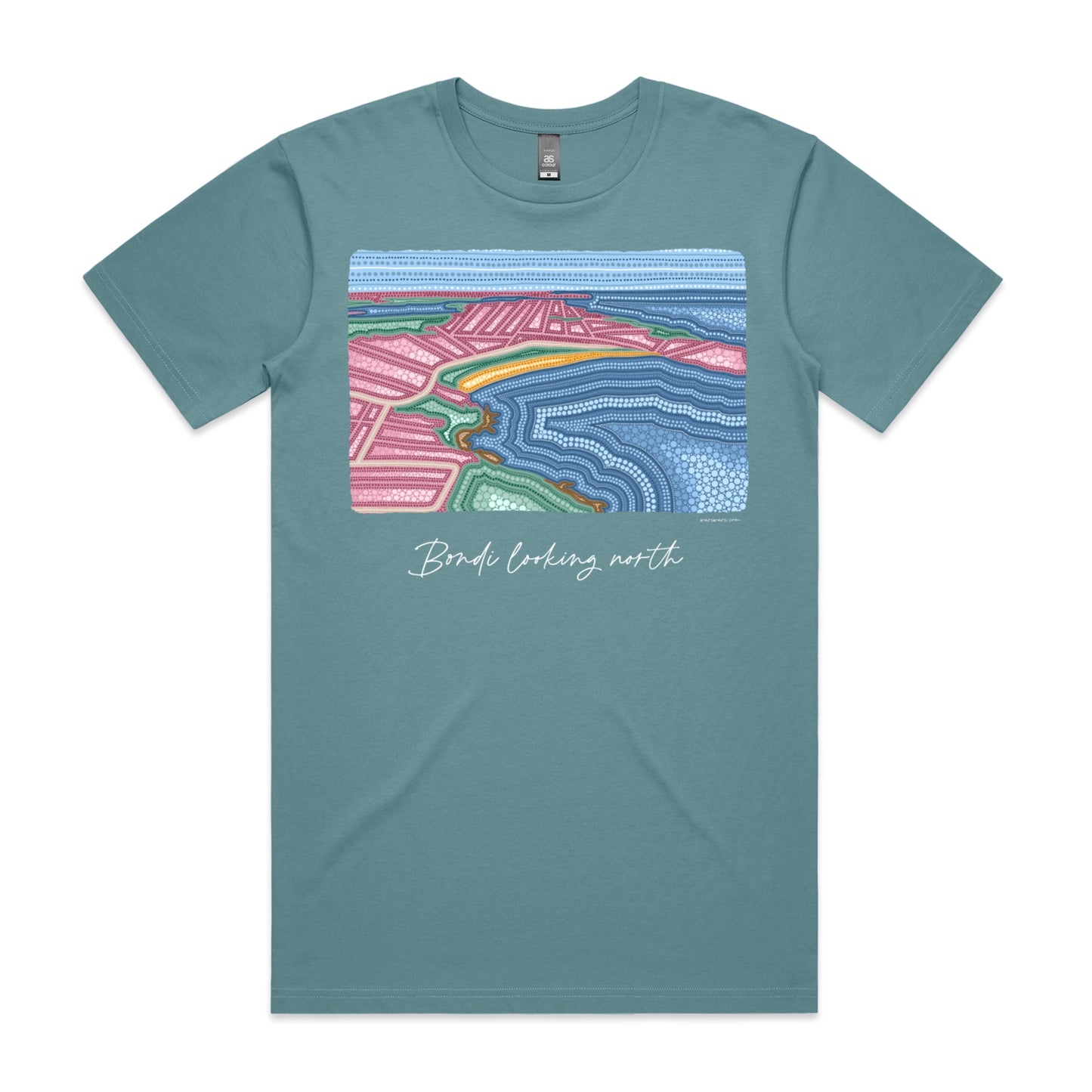 Bondi looking north | Men's t-shirt with white text