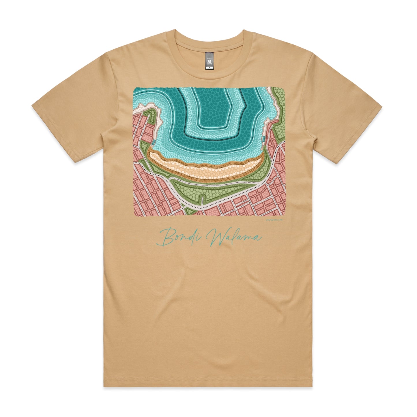 Bondi Walama | Men's t-shirt with teal text