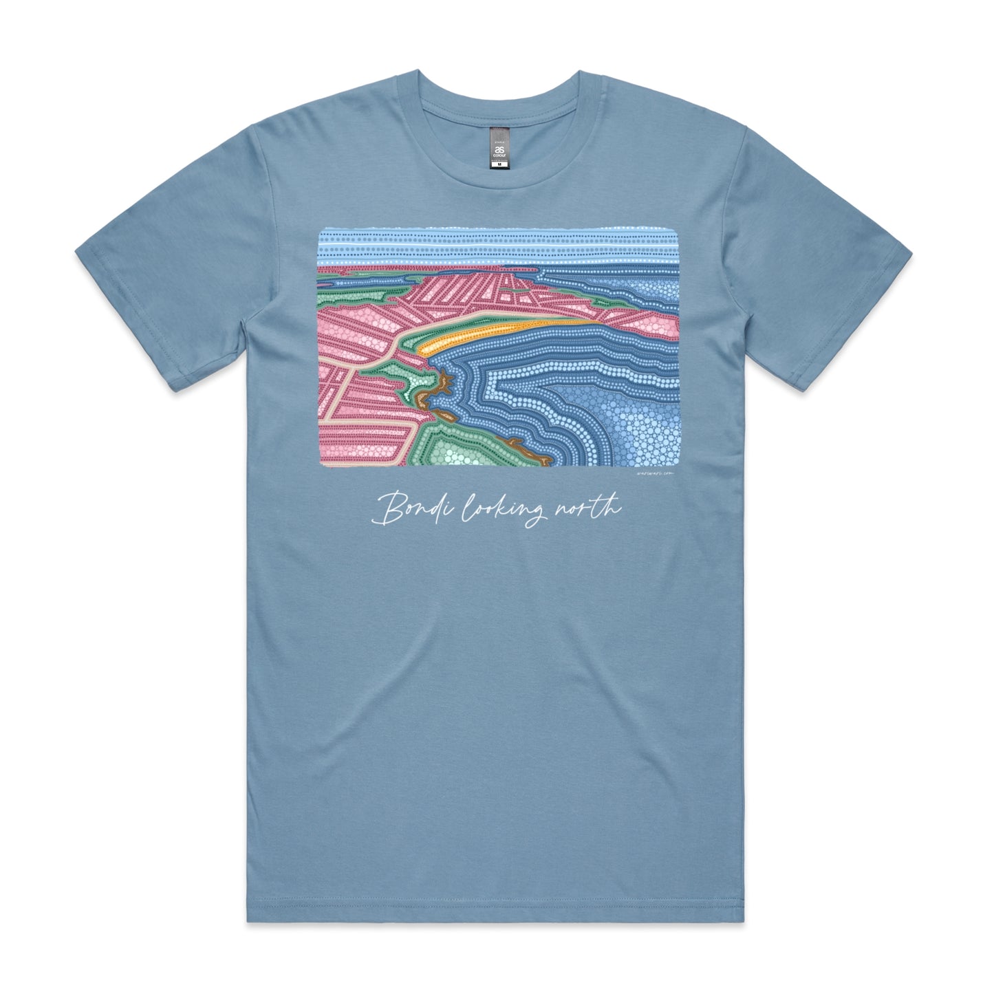 Bondi looking north | Men's t-shirt with white text