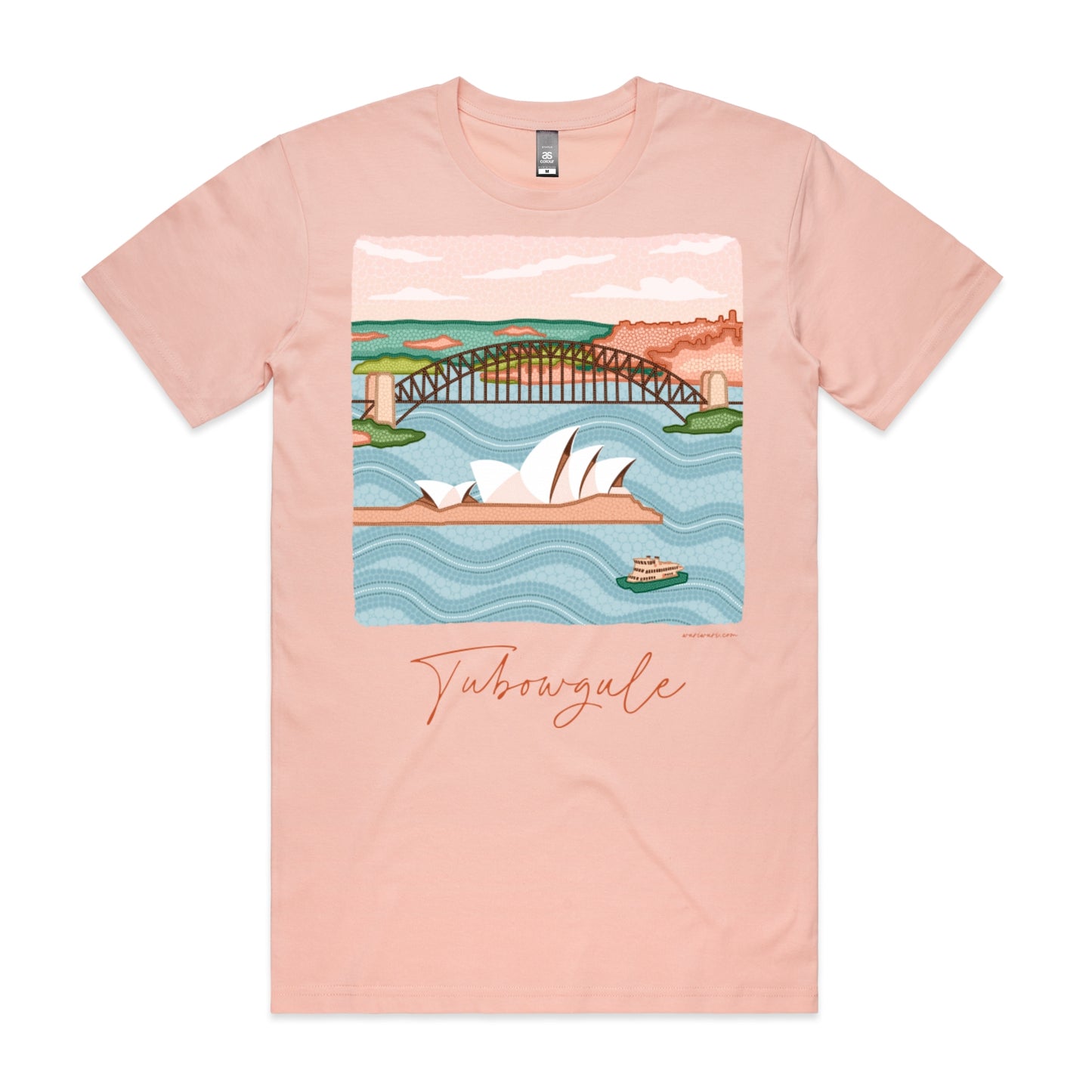 Tubowgule | Men's t-shirt with terracotta text