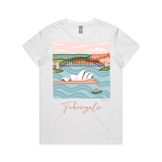 Tubowgule | Women's t-shirt with terracotta text