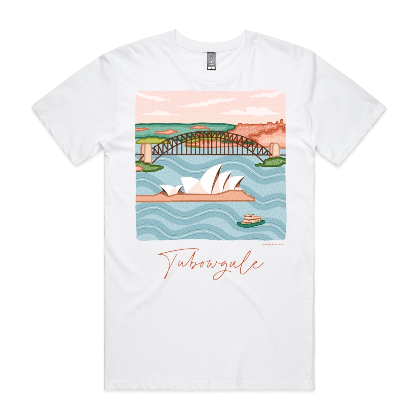 Tubowgule | Men's t-shirt with terracotta text