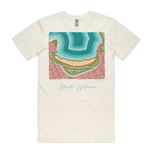 Bondi Walama | Men's t-shirt with teal text