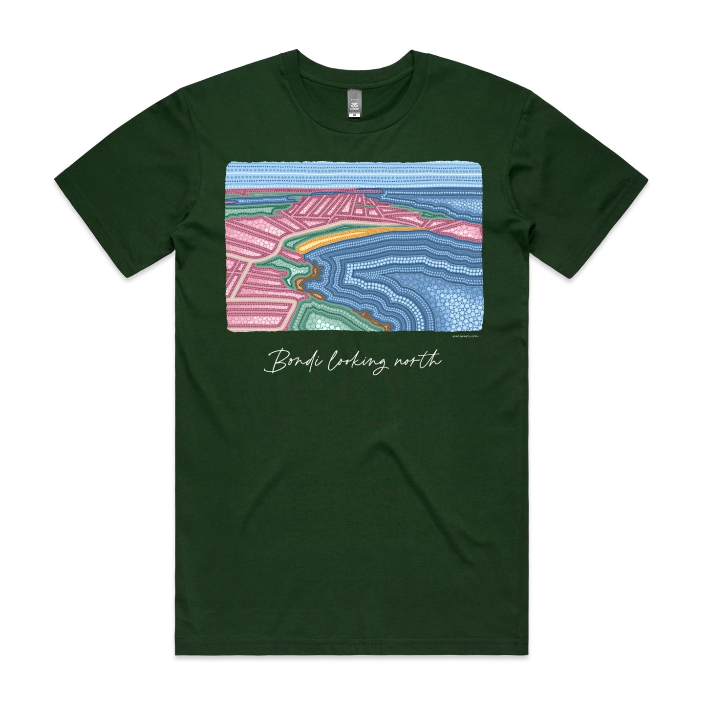 Bondi looking north | Men's t-shirt with white text