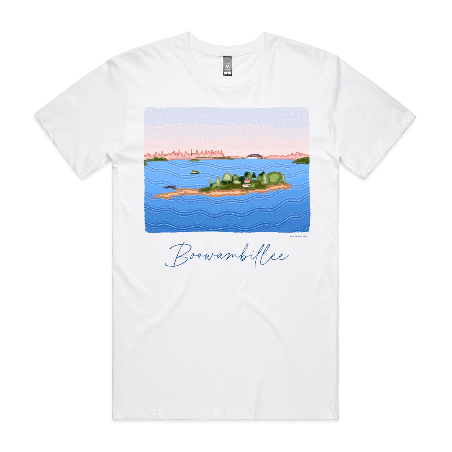 Boowambillee | Men's t-shirt with blue text