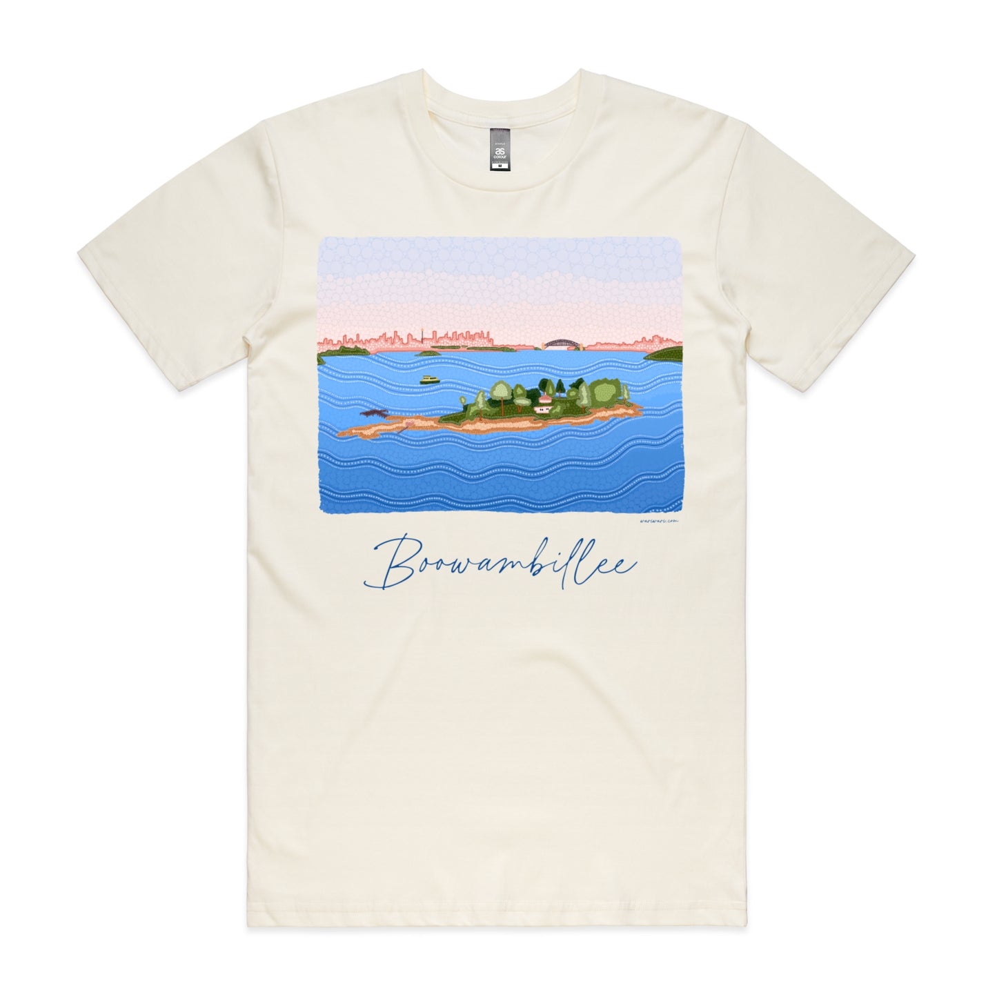 Boowambillee | Men's t-shirt with blue text