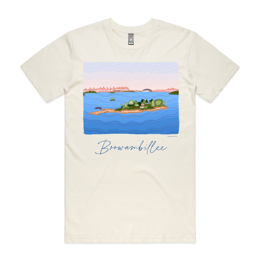 Boowambillee | Men's t-shirt with blue text