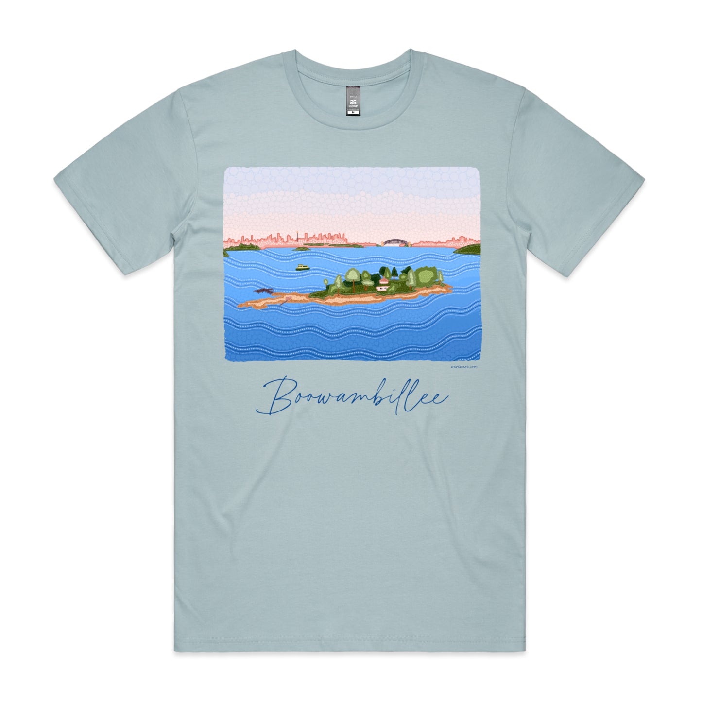 Boowambillee | Men's t-shirt with blue text