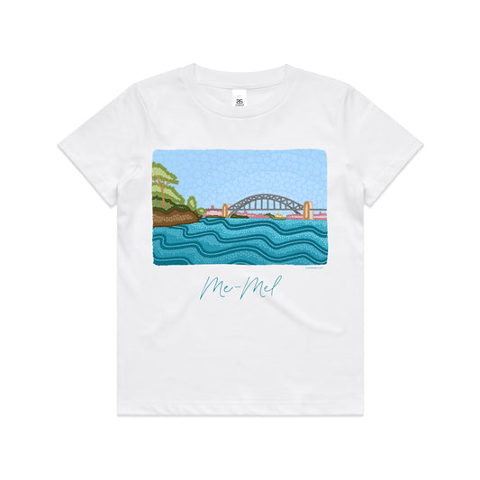 Me-Mel | Kid's t-shirt with teal text