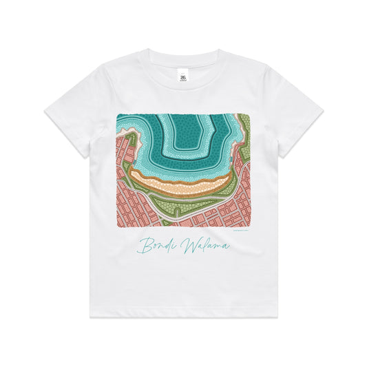Bondi Walama | Kid's t-shirt with teal text