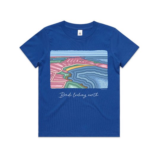 Bondi looking north | Kid's t-shirt with white text