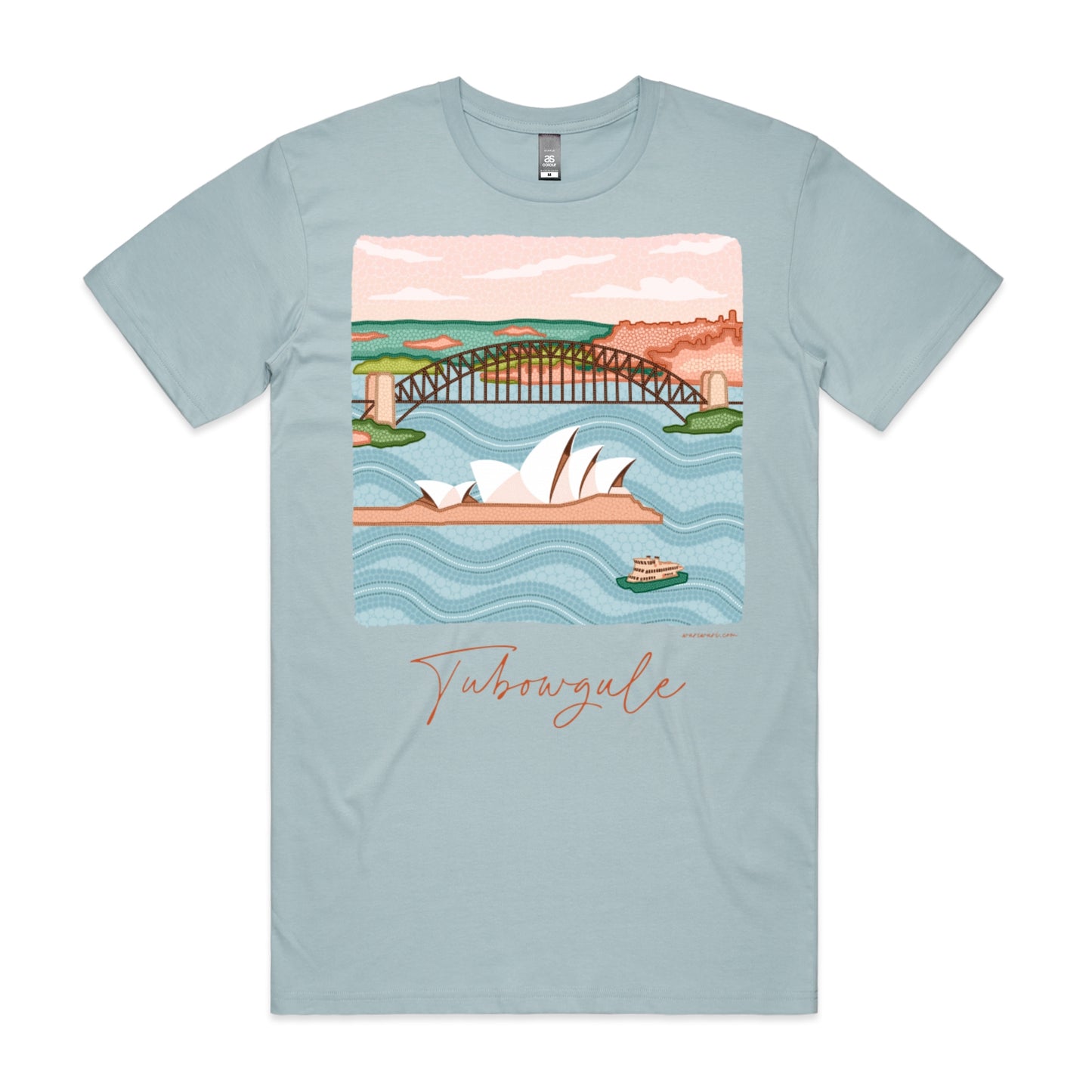 Tubowgule | Men's t-shirt with terracotta text