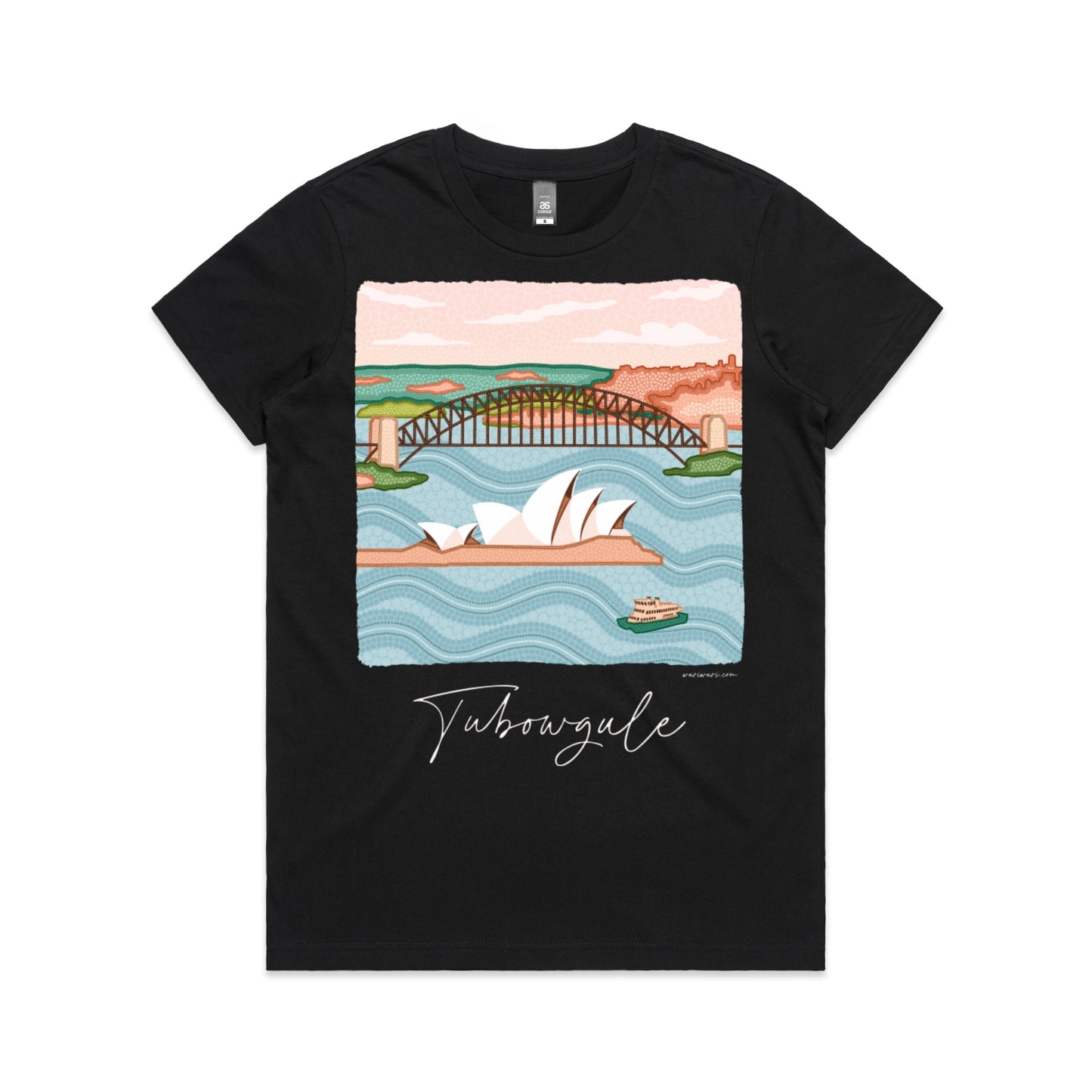 Tubowgule | Women's t-shirt with white text