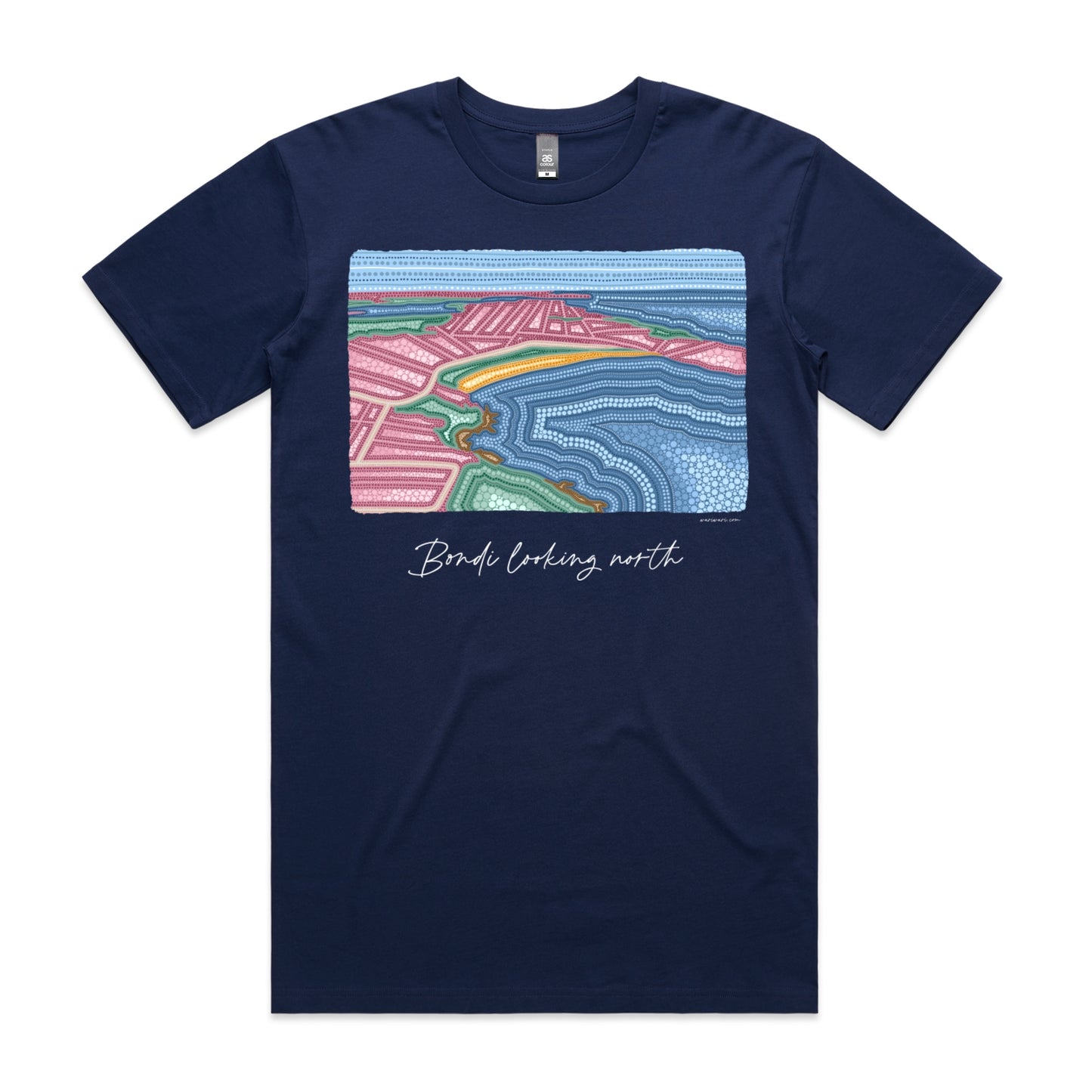 Bondi looking north | Men's t-shirt with white text