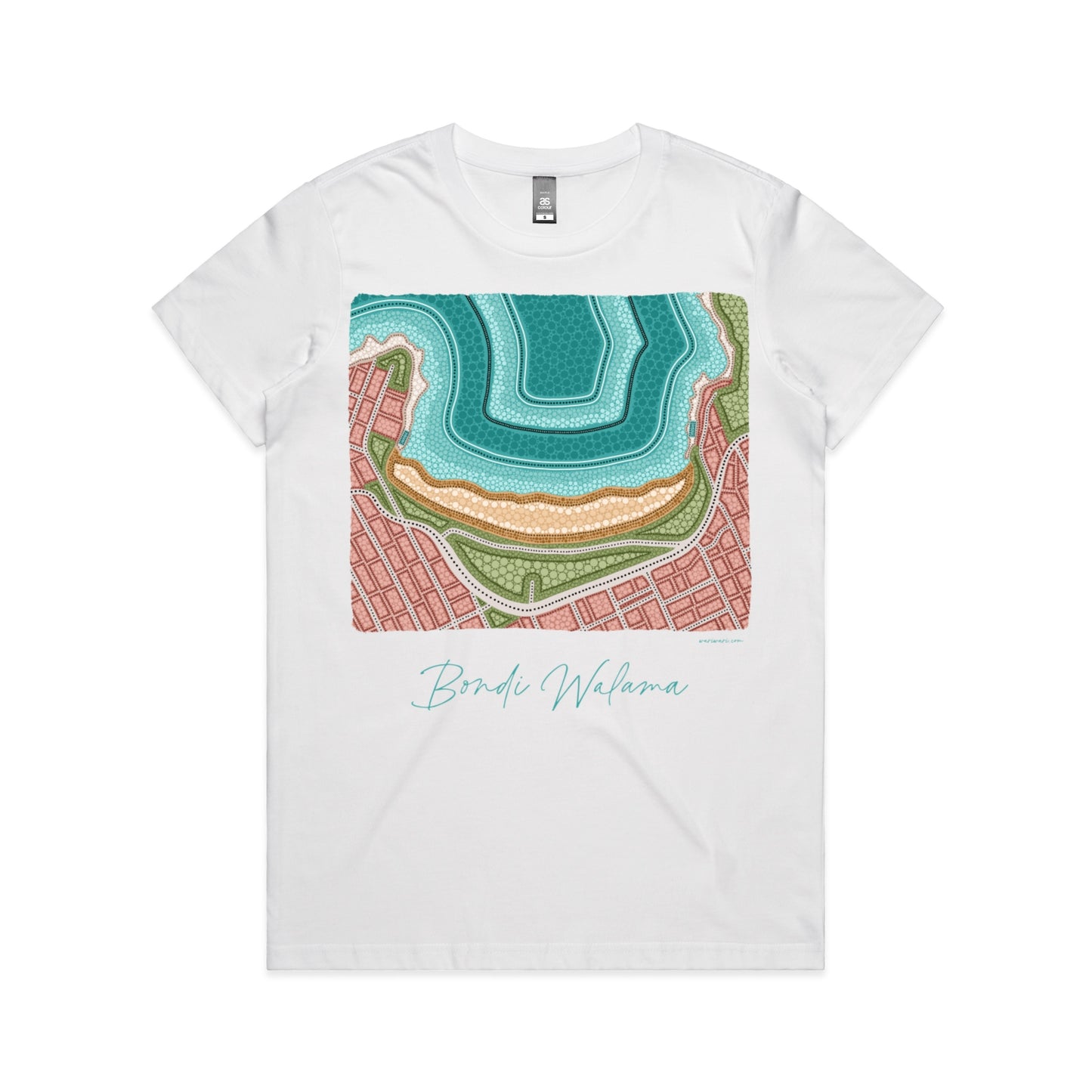 Bondi Walama | Women's t-shirt with teal text