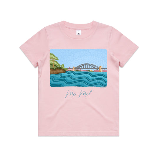 Me-Mel | Kid's t-shirt with teal text