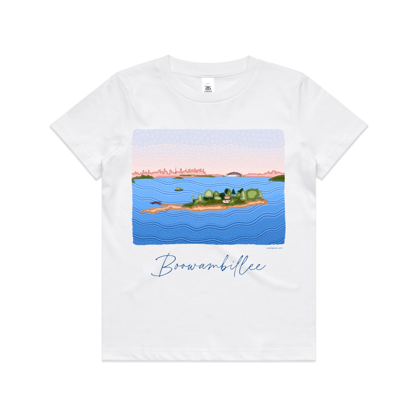 Boowambillee | Kid's t-shirt with blue text