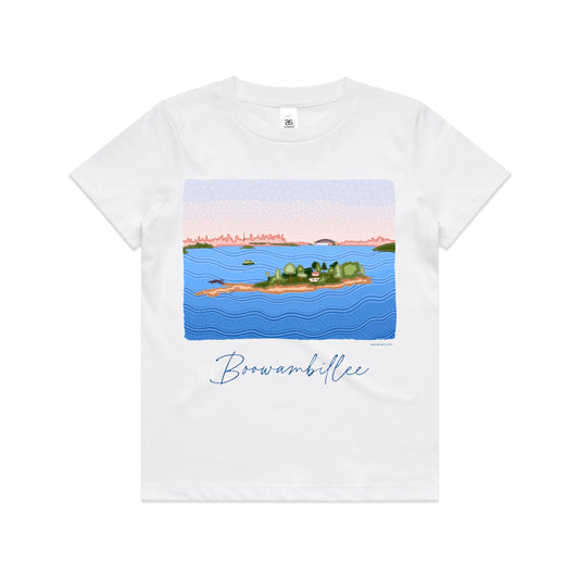 Boowambillee | Kid's t-shirt with blue text