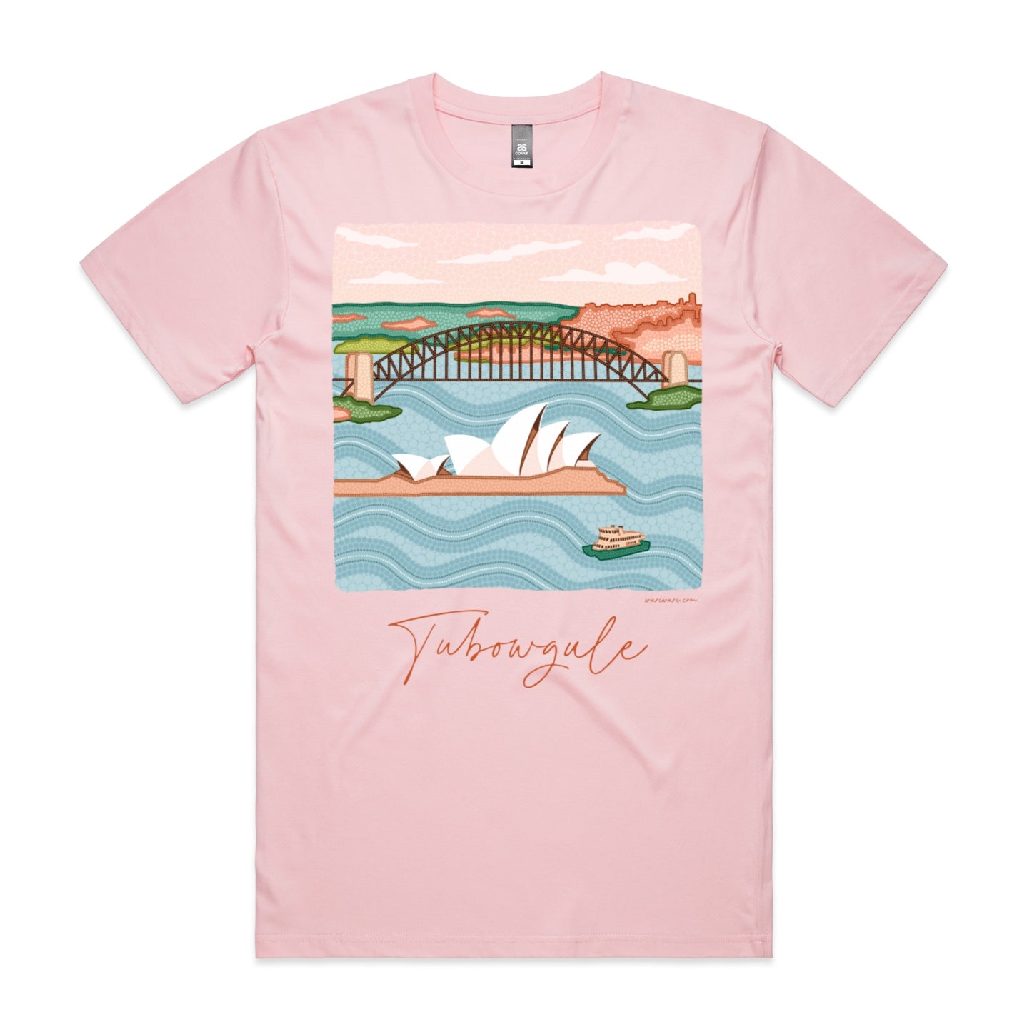 Tubowgule | Men's t-shirt with terracotta text