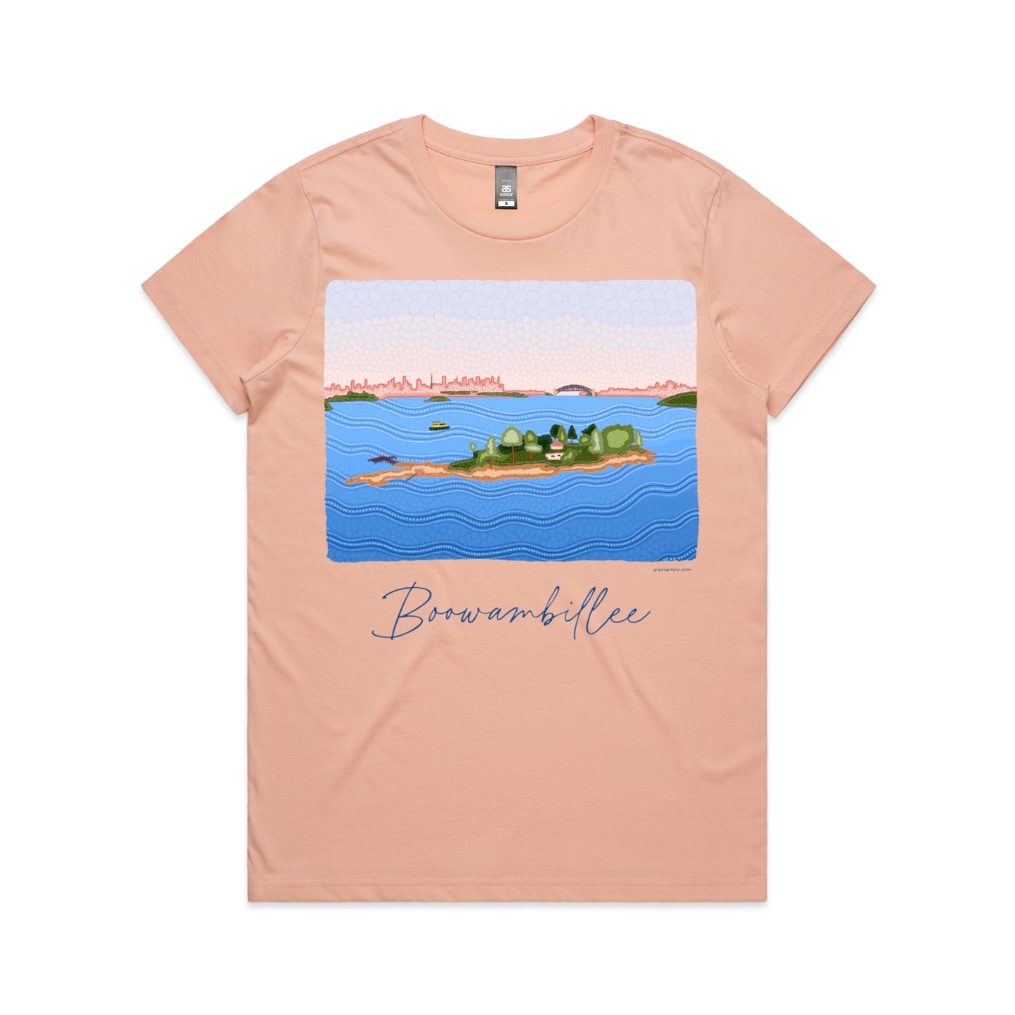 Boowambillee | Women's t-shirt with blue text